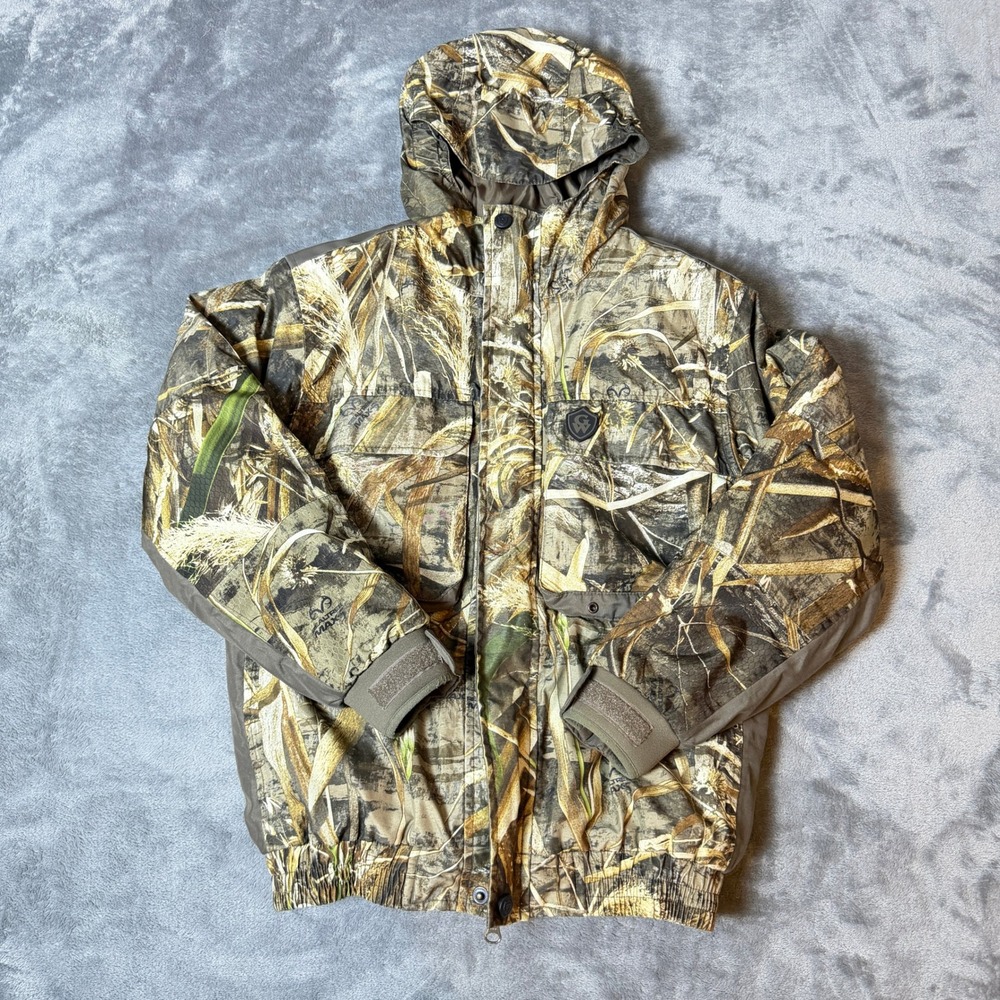 Game Winner Kids SZ M Camo Hunting Jacket RealTree Max-4 Waterproof Hooded Coat